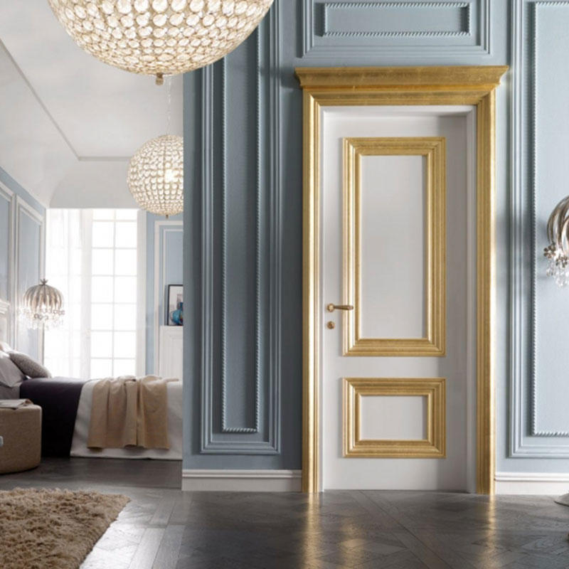 Casen white color luxury wooden doors easy for living room