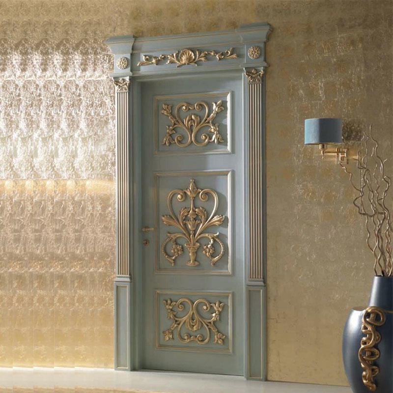 Casen white color luxury wooden doors easy for living room