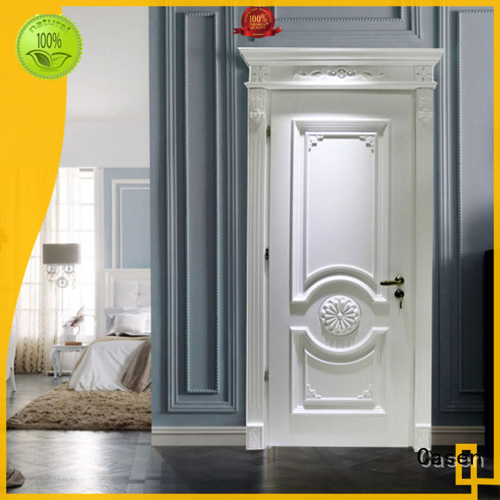 Casen white color luxury wooden doors fashion for store decoration