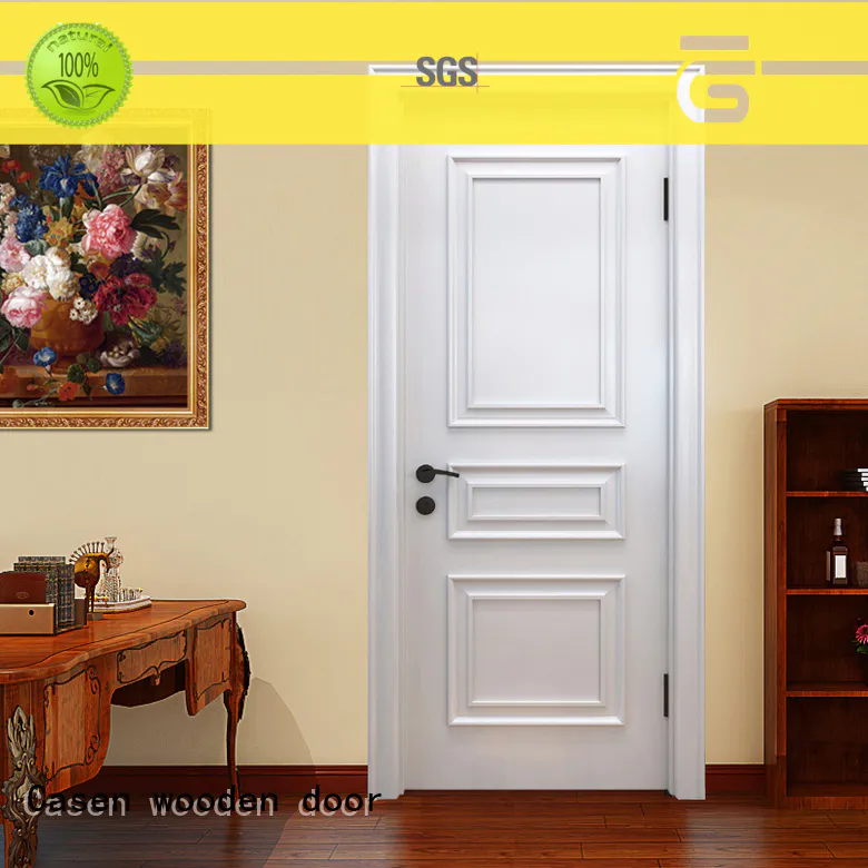 Casen white color solid wood interior doors easy for bedroom