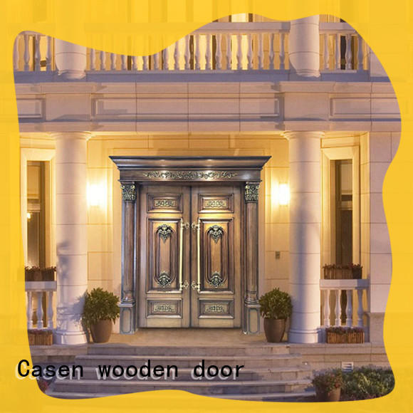 Casen wooden main door double carved for shop