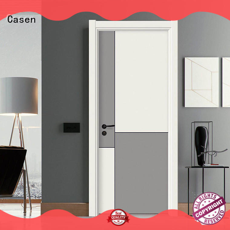 Casen white wood composite door simple style