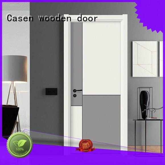 Casen white wood composite door dark for bathroom