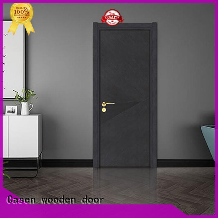 Casen wooden composite wood door dark for washroom