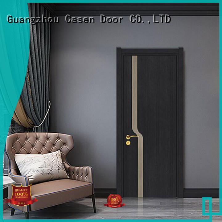 plain composite wood door white wood simple style for washroom