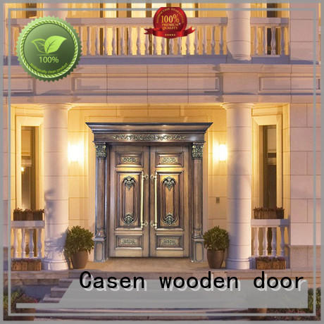 luxury design modern entry doors double carved for store Casen
