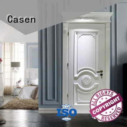 Casen white color solid hardwood front door fashion for bedroom