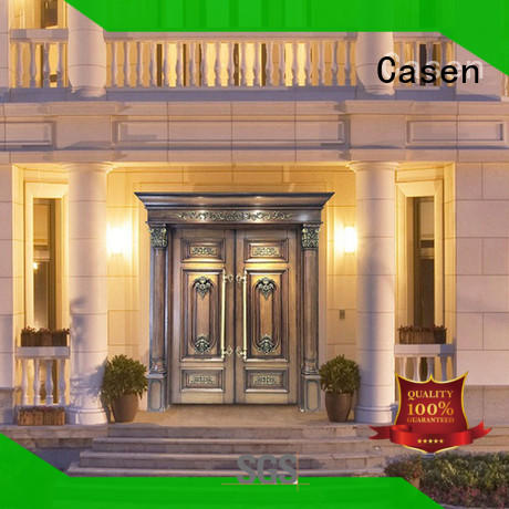 Casen beveledge solid wood front doors archaistic style for shop