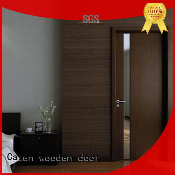 Casen interior teak wood doors wholesale for bathroom