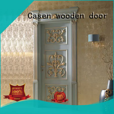Casen wooden luxury internal doors carved flowers for bathroom
