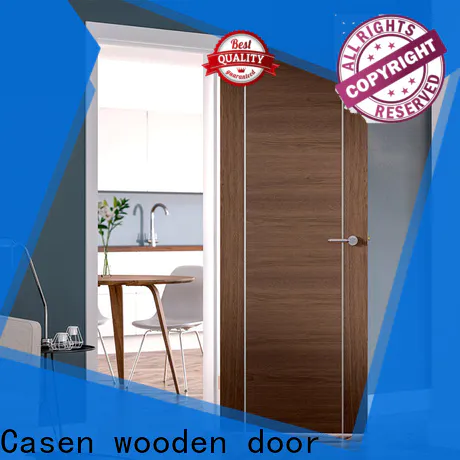 Casen high-end wood front doors with glass for sale for store