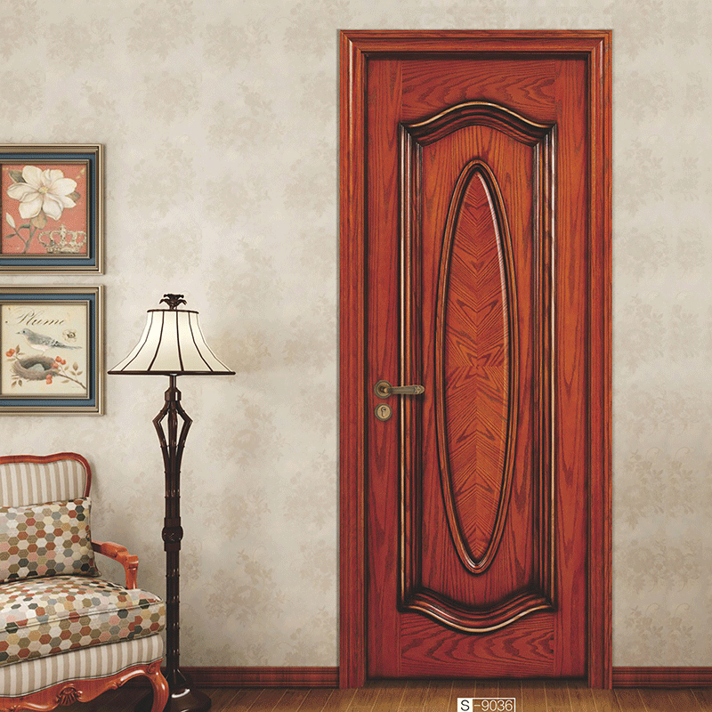 JS-9011 luxury solid hardwood exterior wooden door