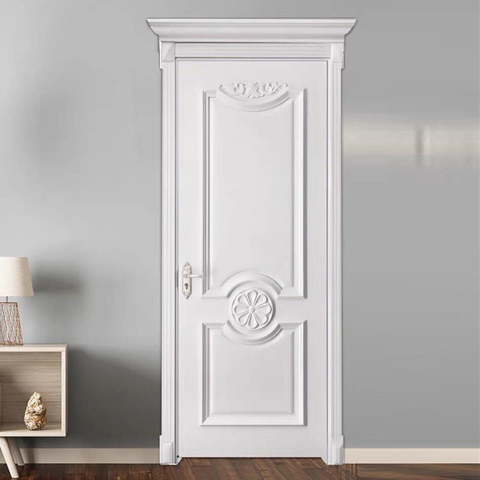JS-5010 modern white interior doors,modern white front door