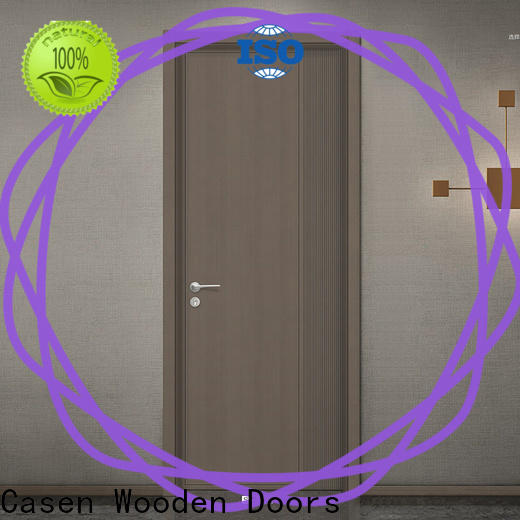 Casen Doors simple design new wooden front door wholesale for bathroom