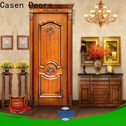 Casen Doors carved flowers luxury solid wood door for sale for store decoration