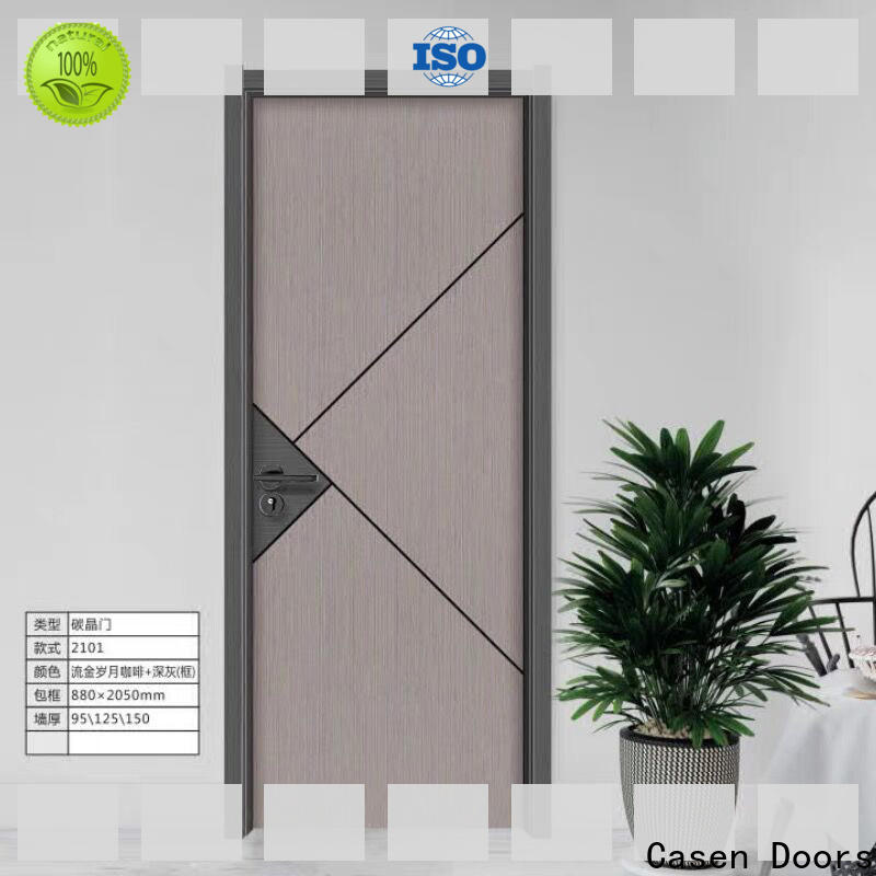 Casen Doors customized modern solid wood door factory price for bathroom