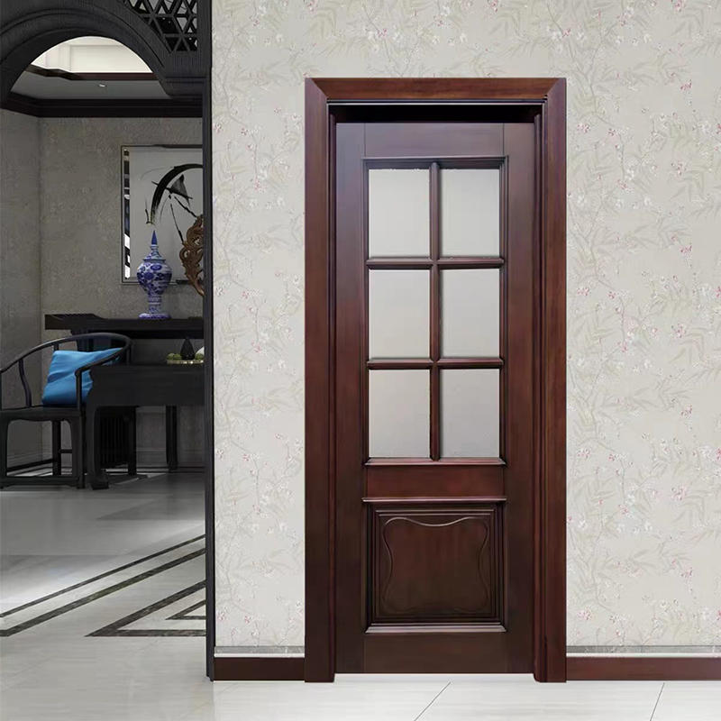 JS-009 wooden glass panel doors factory directly price
