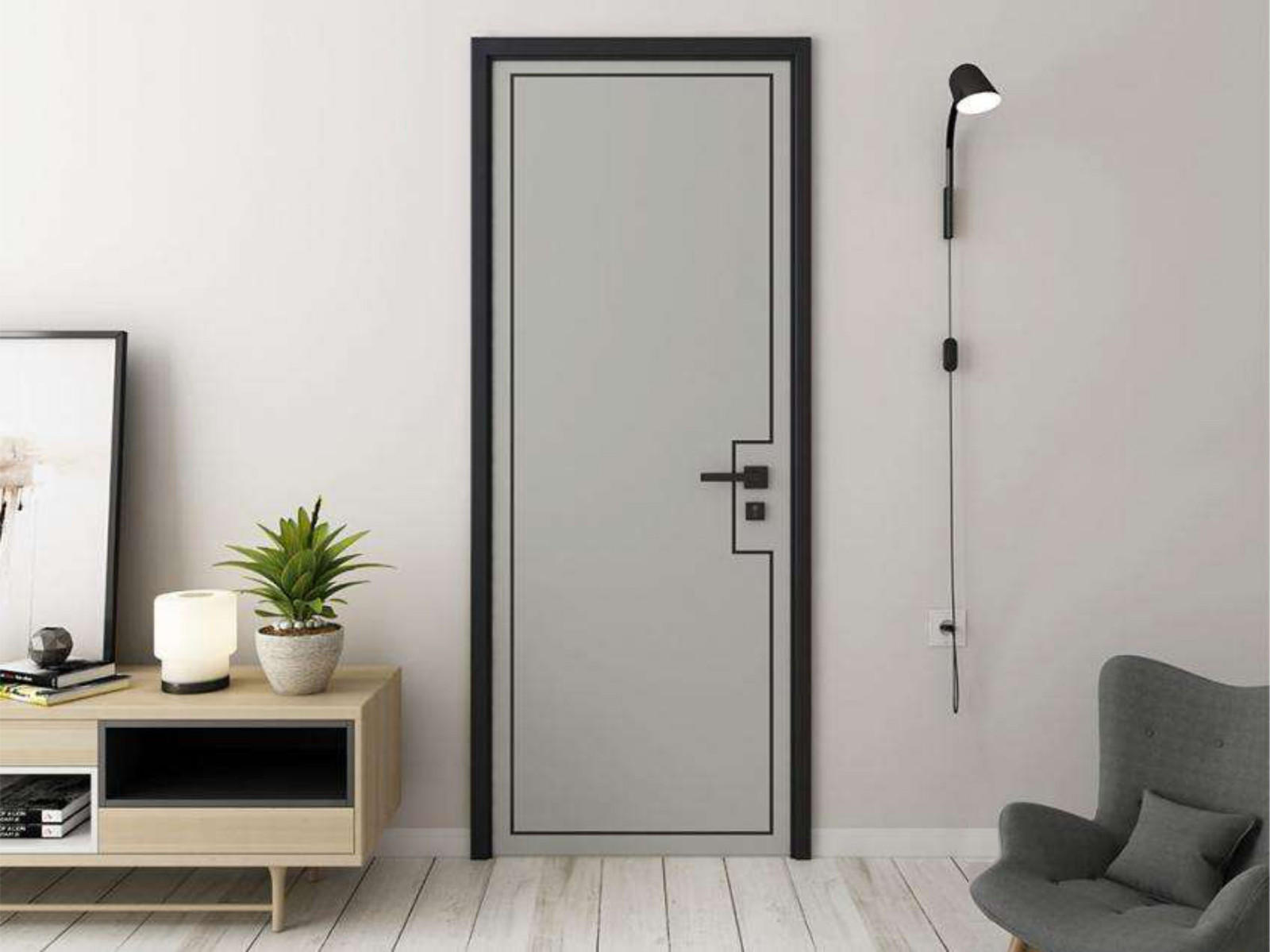 Casen high-end hdf moulded panel doors free delivery for washroom-1
